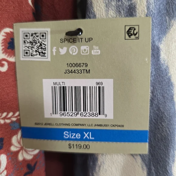 John Mark Mixed Print Embroidered Boho Blouse Top XL Floral Tie Dye - Picture 5 of 7